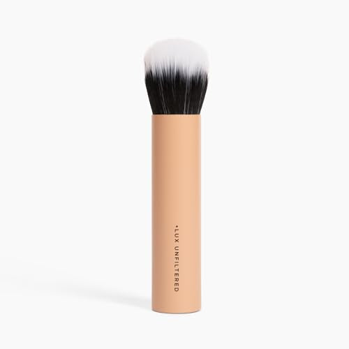 + Lux Unfiltered Blending Face Brush - Flawless Application, Vegan & Cruelty Free - Makeup Tool