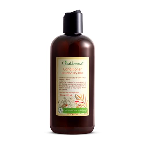 Just Nutritive Extreme Dry Hair Conditioner - Deep Hydration, Nourishing Oils - 16 Fl Oz
