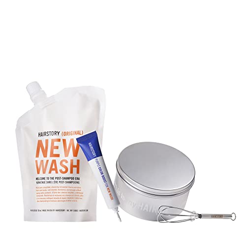 Hairstory New Wash ORIGINAL Hair Care Set - Brass-Free, Tone Protection for Blonde & Silver - 8oz