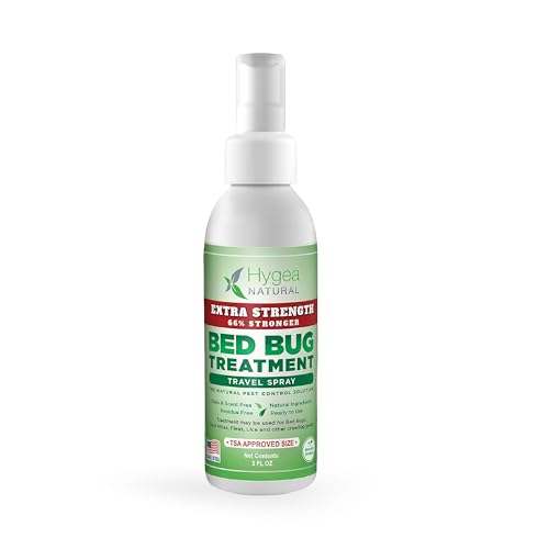 Hygea Natural Bed Bug & Mite Travel Spray - Child & Pet-Friendly, TSA Approved, 3oz