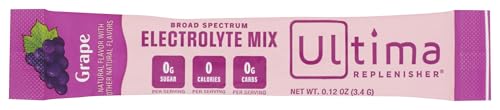 Ultima Replenisher Hydration Powder - Electrolyte Support, Paleo-Friendly - Grape, 0.12oz