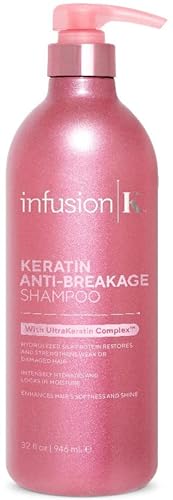 Infusion K Keratin Shampoo - Strengthens & Hydrates Weak Hair, Color Safe - 32oz