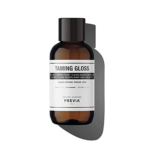 PREVIA Taming Gloss - Anti-Frizz Serum with Organic Almond, Thermal Protection - 3.38 oz