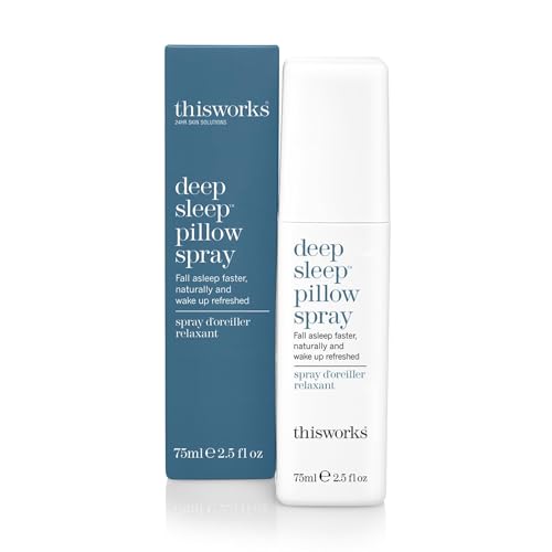 thisworks Deep Sleep Pillow Spray - Natural Relaxation for Stress Relief, Lavender Scent - 2.5 fl oz