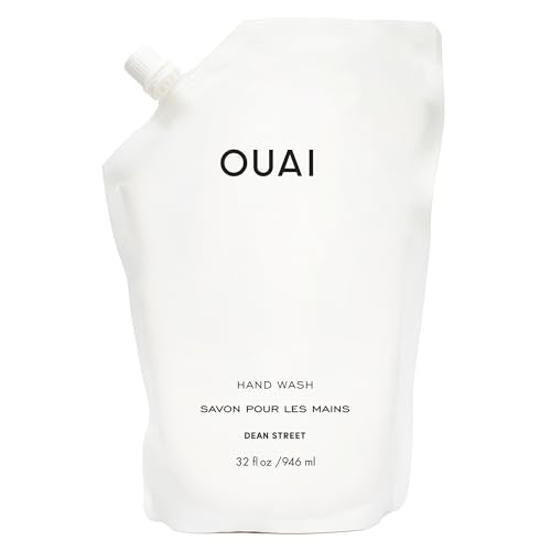 OUAI Hand Soap Refill - Exfoliating, Hydrating with Jojoba & Rose Hip Oil - 32 Fl Oz