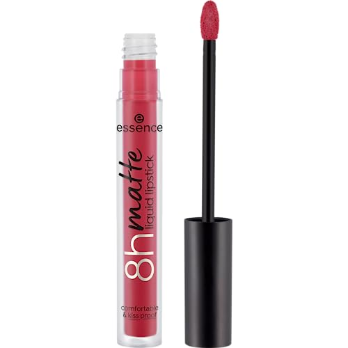 essence 8h Matte Liquid Lipstick - Highly Pigmented, Vegan, Smudge-Proof - Classic Red