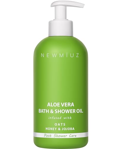 New Miuz Body Wash & In-Shower Oil - Deep Hydration, Soothes Skin - Aloe Vera, 10 Fl Oz