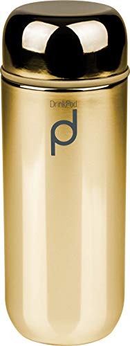 DrinkPod Stainless Steel Drink Flask - Leakproof, Vacuum Insulated for Hot/Cold Beverages - 200ml