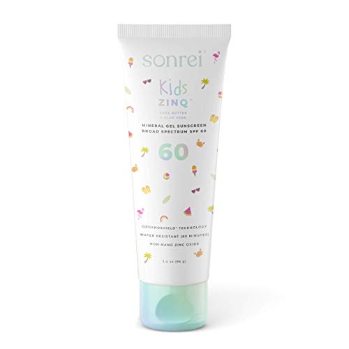 Sonrei Kids Zinq Mineral Face Sunscreen SPF 60 - Broad Spectrum UVA/UVB Protection, 3.4oz