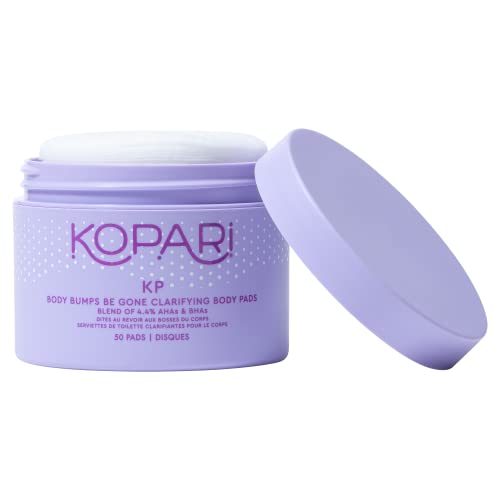 Kopari Body Care Set - Reduces Bumps & Pores, Brightens Skin, 50 Vegan Pads with AHAs & BHAs