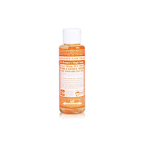 Dr. Bronner's Body Soap - 100% Biodegradable, Organic Oils, Versatile Use - Tea Tree 4 fl oz