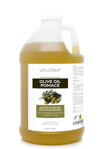 Velona Olive Pomace Oil - 100% Pure Natural Moisturizer & Hair Nourisher - 64 Fl Oz