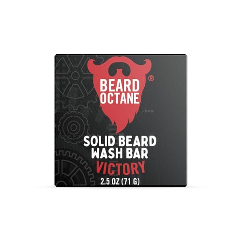 Beard Octane Victory Beard Shampoo - Cleans & Moisturizes, PH-Balanced - Solid Wash Bar