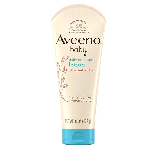 Aveeno Baby Daily Moisture Lotion - Hypoallergenic, Nourishing Oatmeal, Fragrance-Free - 8 fl oz