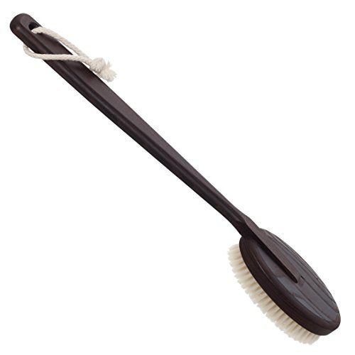 Redecker Thermowood Bath Brush - Firm Bristles for Exfoliation & Circulation, 17.75 Inches