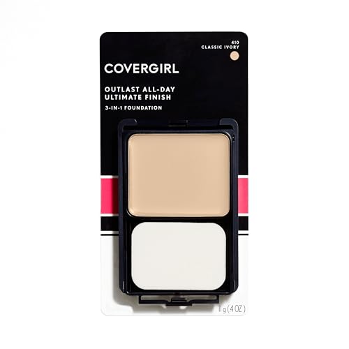 COVERGIRL Outlast All-Day Ultimate Finish Foundation - 3-in-1, Cruelty-Free, Classic Ivory - 1oz