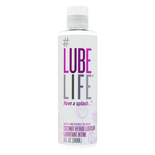 Lube Life Coconut Hybrid Lubricant - Smooth Texture, Natural Ingredients, 8 Fl Oz