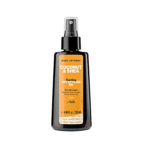 Marc Anthony Coconut Oil Hair Oil - Hydrates & Smoothes Frizz, Infused with Biotin - 4.05oz