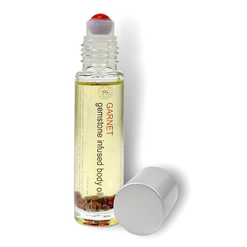 Honeybee Gardens Body Oil Rollerball - Hydrating, Aromatic, Vegan - Infused with Garnet, 0.34 fl oz