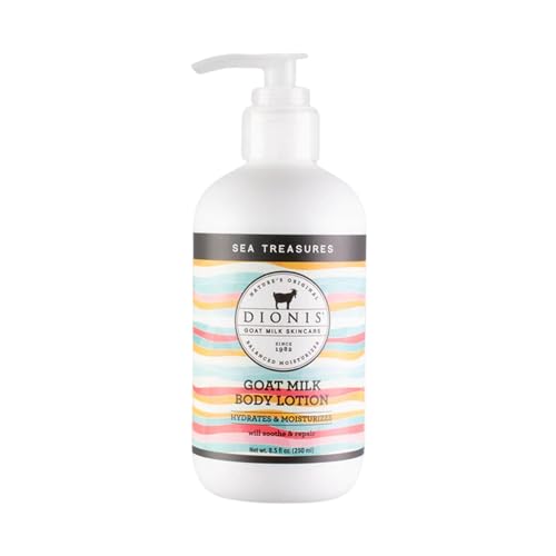 Dionis Goat Milk Body Lotion - Hydrates & Softens, Cruelty-Free, Paraben-Free - 8.5oz Sea Treasures