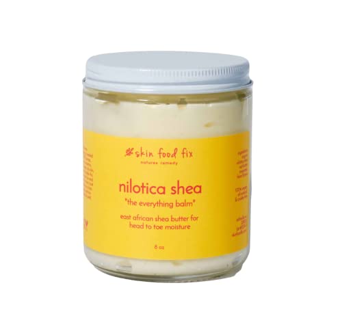 Nilotica Shea Butter Body Moisturizer - Organic Vegan, Multi-Purpose Use for Skin & Hair - 8 oz