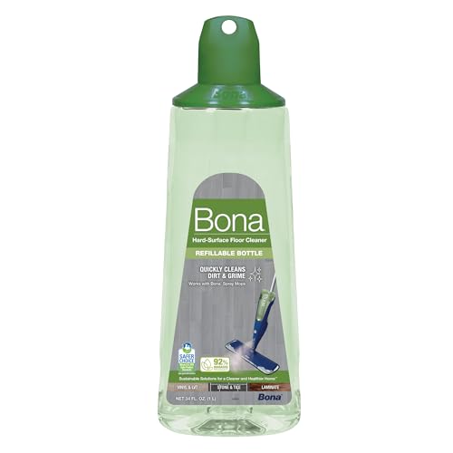 Bona Floor Cleaner Spray Mop Cartridge - Residue-Free, Plant-Based, Refillable - 34 fl oz