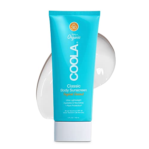 COOLA Organic Sunscreen SPF 30 - Broad Spectrum Protection, Vegan, Tropical Coconut - 5 Fl Oz