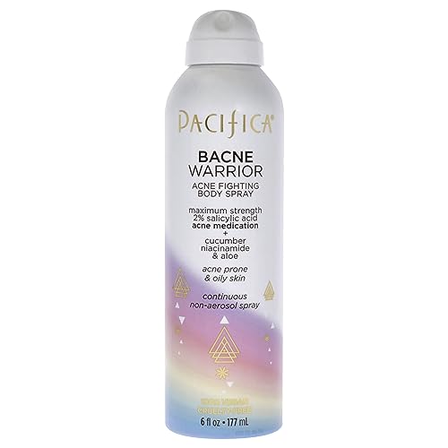 Pacifica Beauty Bacne Warrior Body Spray - Treats Body Acne, Niacinamide & Salicylic Acid - 6 Fl Oz