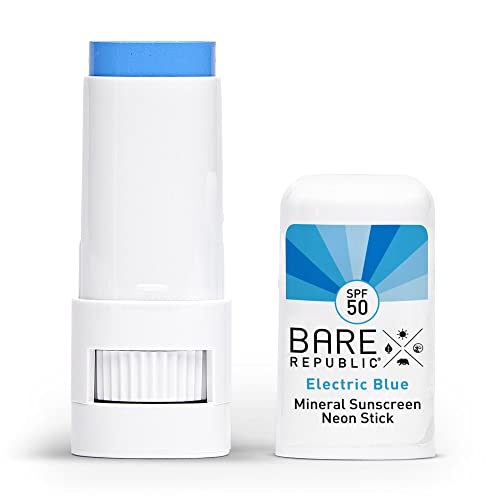 Bare Republic Neon Mineral Sunscreen Sticks - SPF 50 Protection, Vibrant Colors, 0.3oz Each