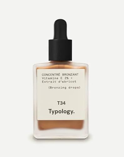 Typology Bronzing Drops - Instant Glow, Vitamin E & Apricot Extract, Non-Comedogenic - 15ml