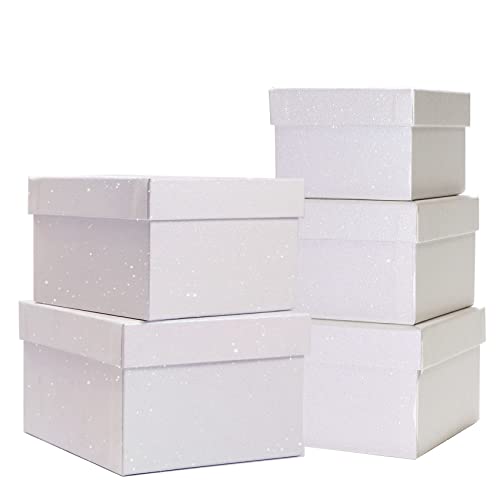 Paper Fair 5PCS Gift Box Set - Elegant Storage, Low Carbon Impact, Reusable Paper - 7.1'' to 5''