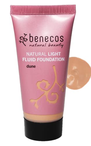 Benecos Natural Cosmetics Foundation - Balances Complexion, Vegan, Talc-Free - Dune, 30ml