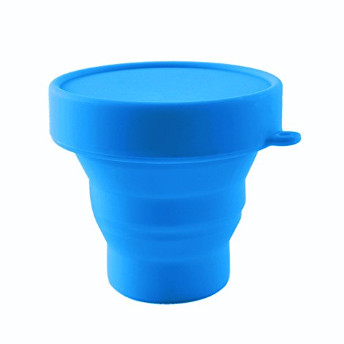 LUCKY CLOVER Menstrual Cup Sterilizer - BPA-Free Silicone, Collapsible for Travel - Blue