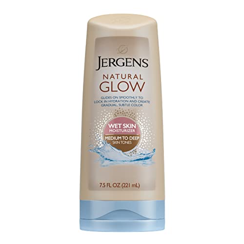 Jergens Natural Glow Self Tanner - Gradual Flawless Color, Fresh Scent, 7.5oz Wet Skin Lotion