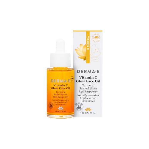 Derma E Vitamin C Glow Face Oil - Nourishes & Brightens for Radiant Skin - 1 Fl Oz