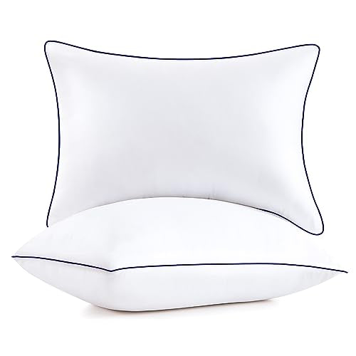 Homemate Bed Pillows - Allergy Friendly, OEKO-TEX Certified, Fluffy Down Alternative - Queen Size