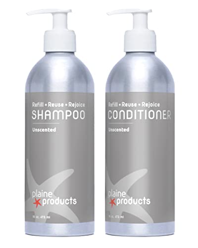 Gentle Hair Care Shampoo & Conditioner Set - Vegan, Cruelty Free, Refillable - 16oz Each