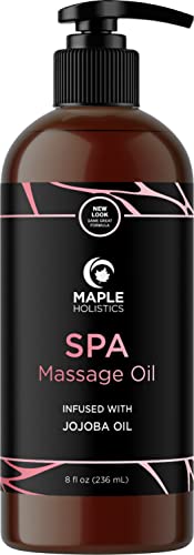 Maple Holistics Calming Body Oil - Eases Sore Muscles, Moisturizing Lavender & Almond - 4oz