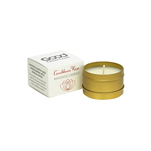 Good Clean Love Caribbean Rose Candle - Natural Aphrodisiac, Pure Essential Oils - 4 Oz