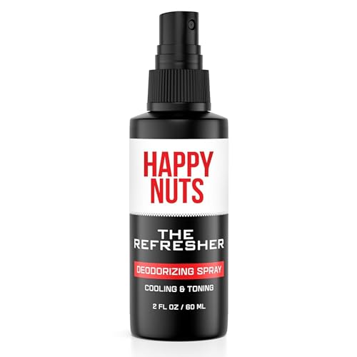 Happy Nuts Men's Grooming Spray - Cooling, Toning & Deodorizing, Clean Ingredients - 1 Pack