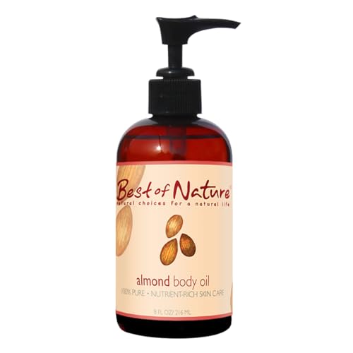 Best of Nature 100% Pure Sweet Almond Oil - Deep Moisturizing, Nutrient-Rich Carrier Oil - 8 fl oz