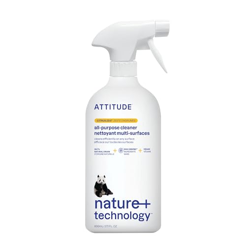 ATTITUDE All Purpose Cleaner - EWG Verified, Naturally Derived Citrus Zest, 27.1 Fl Oz