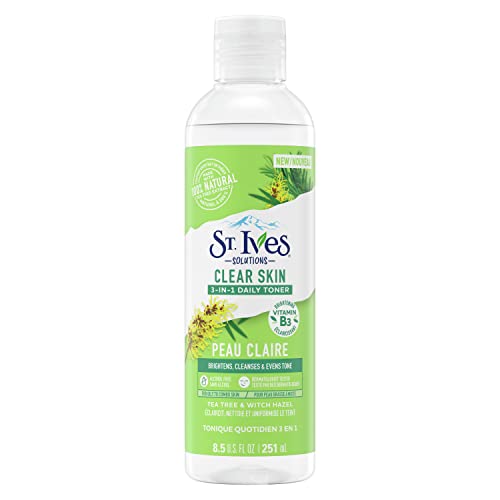 St.Ives Clear Skin Face Toner - Brightens, Evens Tone, Natural Tea Tree Extract - 8.5oz