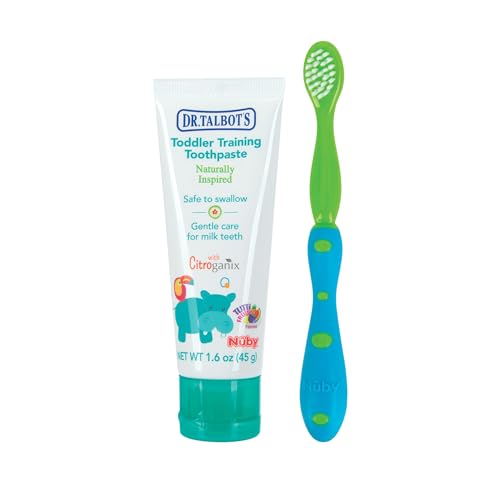 Dr. Talbot's Toddler Toothbrush & Training Toothpaste, Fluoride-Free, Safe to Swallow - 1.6oz