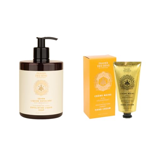 Panier des Sens Hand Care Set - Natural Exfoliation & Moisturizing, 97% Natural Ingredients