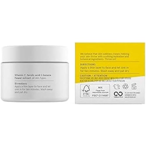 ACURE Brightening Face Mask - Boost Radiance with Vitamin C & Ferulic Acid, Vegan - 1 Oz