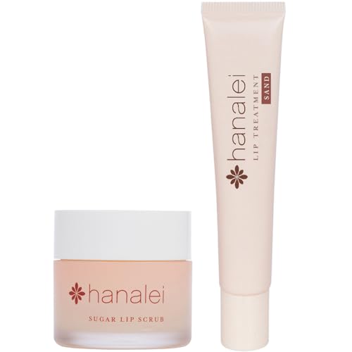 Hanalei Lip Care Gift Set - Restores & Moisturizes, Raw Cane Sugar & Kukui Nut Oil - 2 Piece