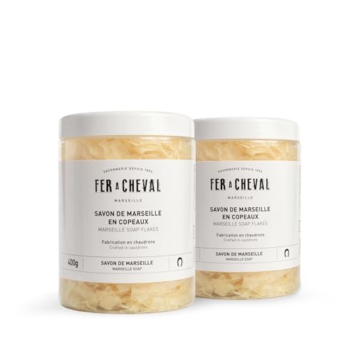 Fer à Cheval Marseille Soap Flakes - Hypoallergenic, Plant-Based, Versatile Use - 400g Set of 2