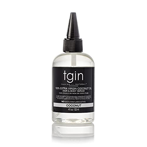 Thank God It's Natural tgin Coconut Oil Hair & Body Serum - Promotes Growth, Reduces Frizz - 4oz