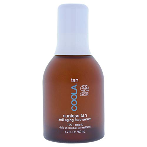 COOLA Organic Self Tanner Face Serum - Hydrating Anti-Aging, Vegan, Piña Colada - 1.7 Fl Oz